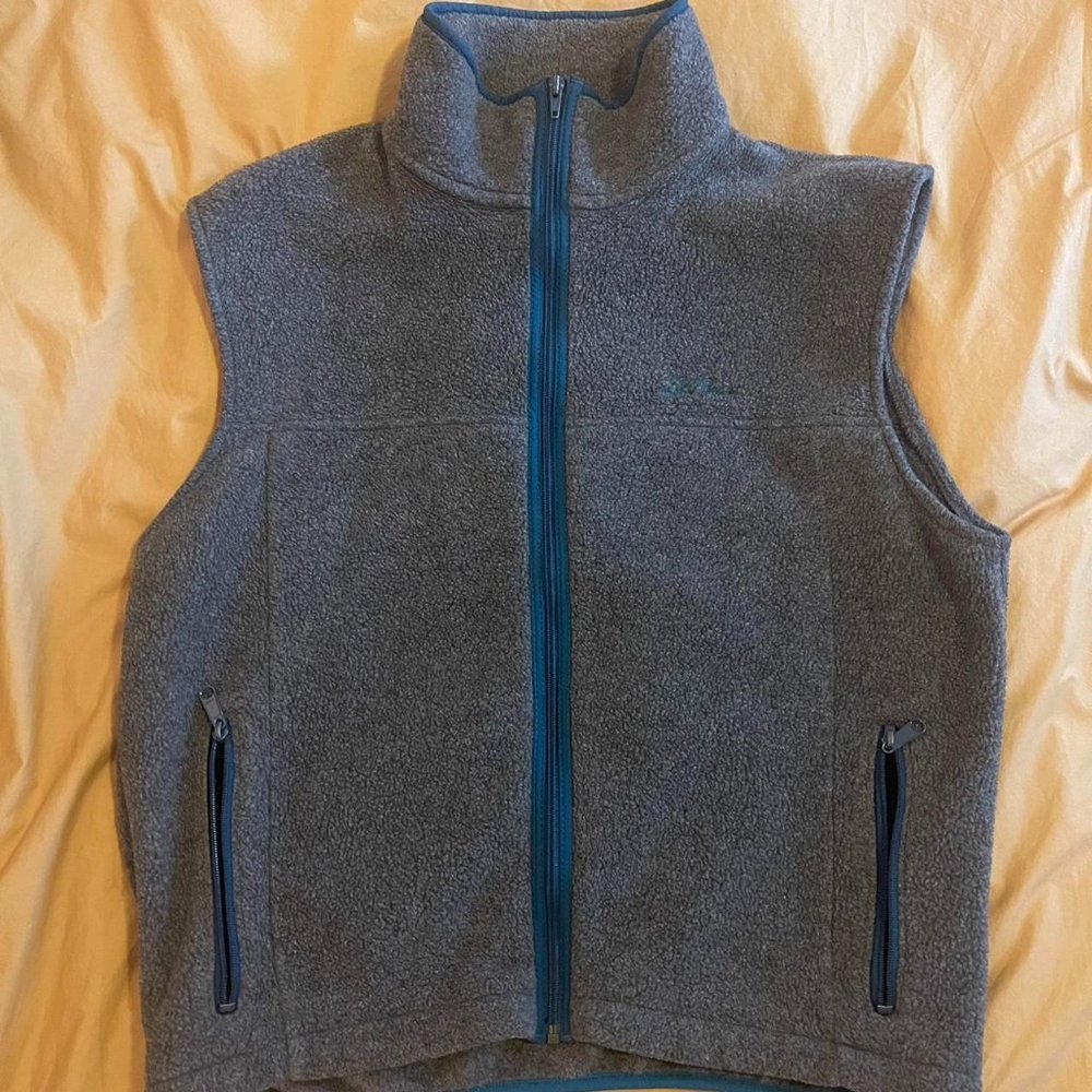 LL Bean fleece gray vest